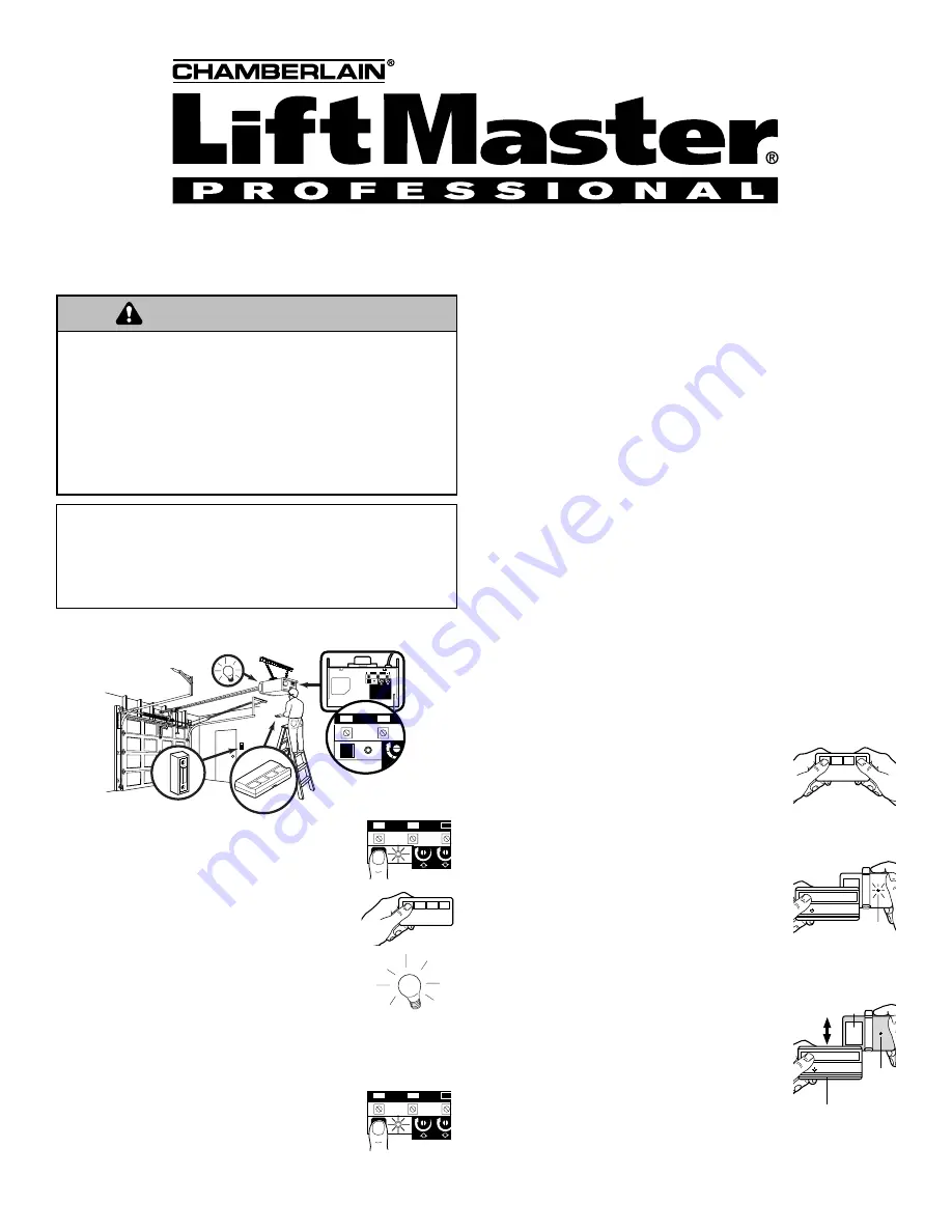 Chamberlain LIFTMASTER 374LM Owner'S Manual Download Page 3