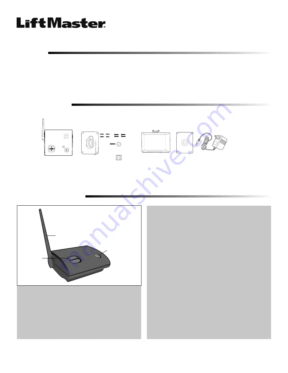 Chamberlain LiftMaster 835LM Assembly And Operating Manual Download Page 1