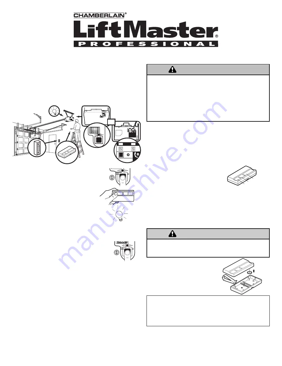 Chamberlain LiftMaster 973W Security+ Owner'S Manual Download Page 2