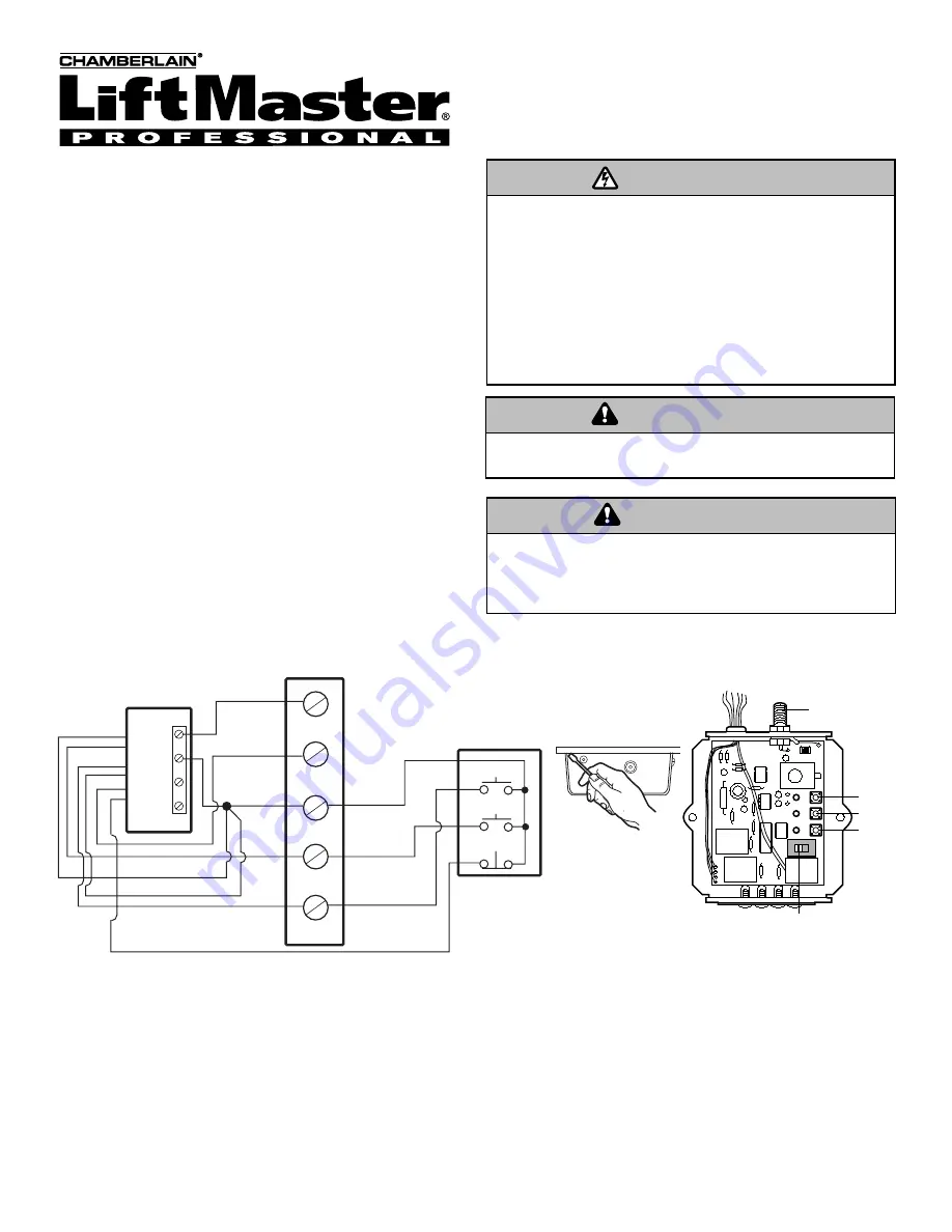 Chamberlain LiftMaster Professional 323LM Owner'S Manual Download Page 1