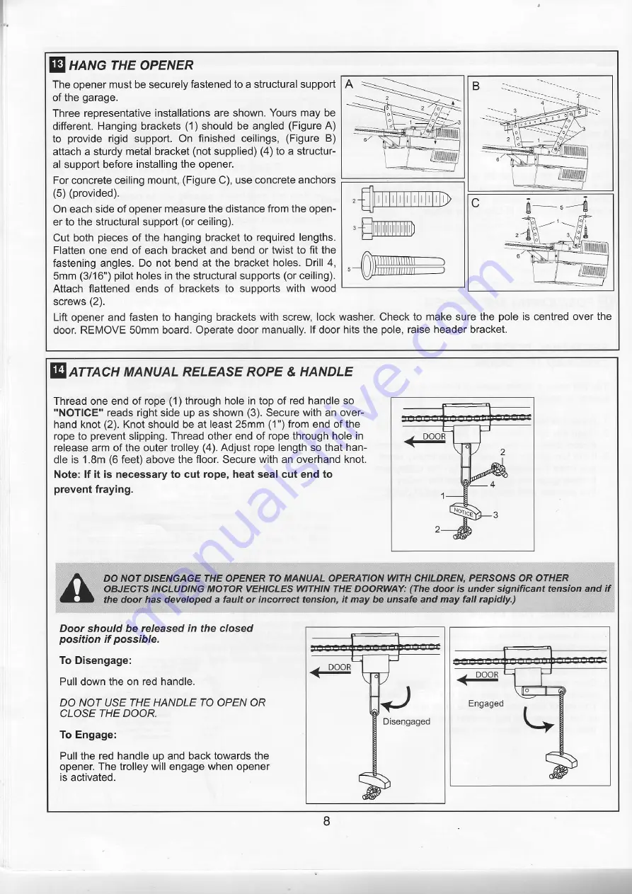 Chamberlain merlin MT23O Installation And Operating Instructions Manual Download Page 8