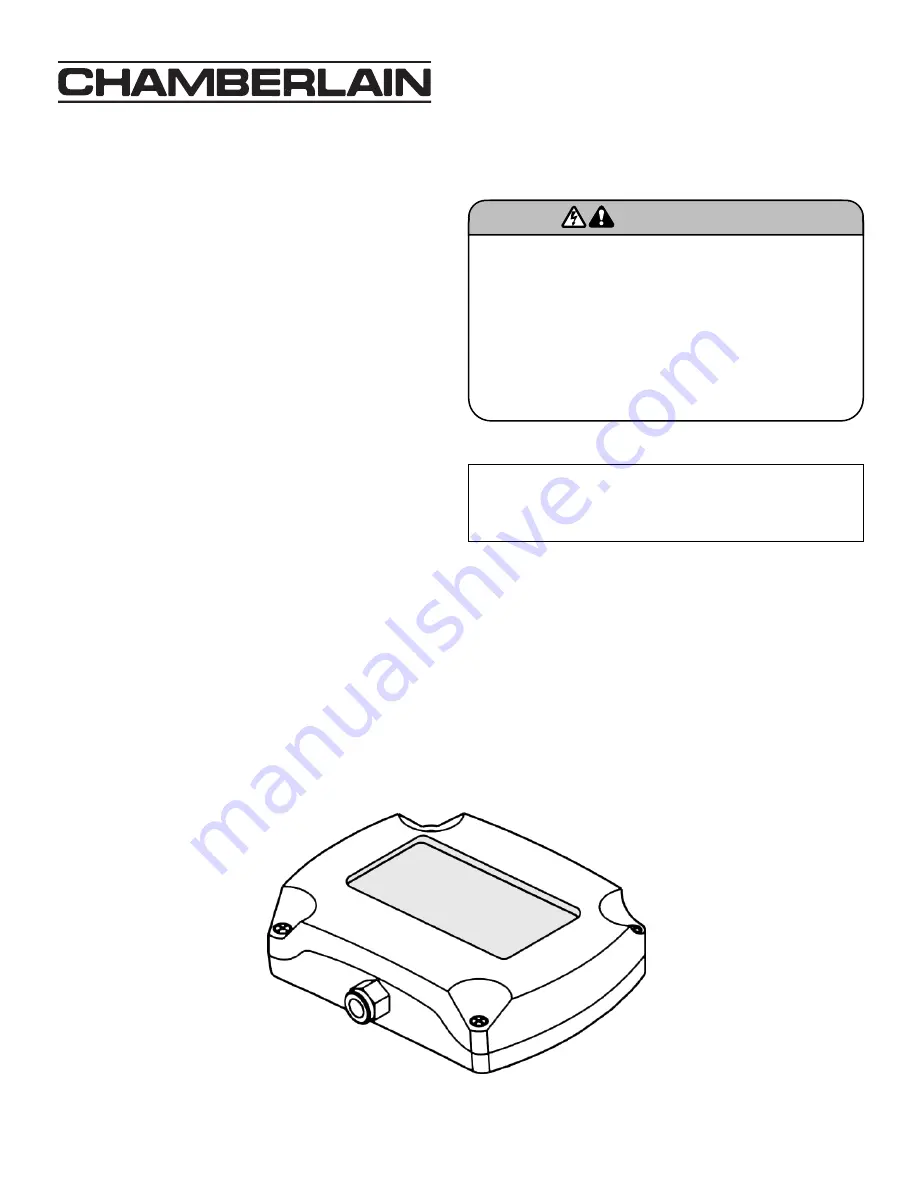 Chamberlain TRICODE TCG2 Manual Download Page 1