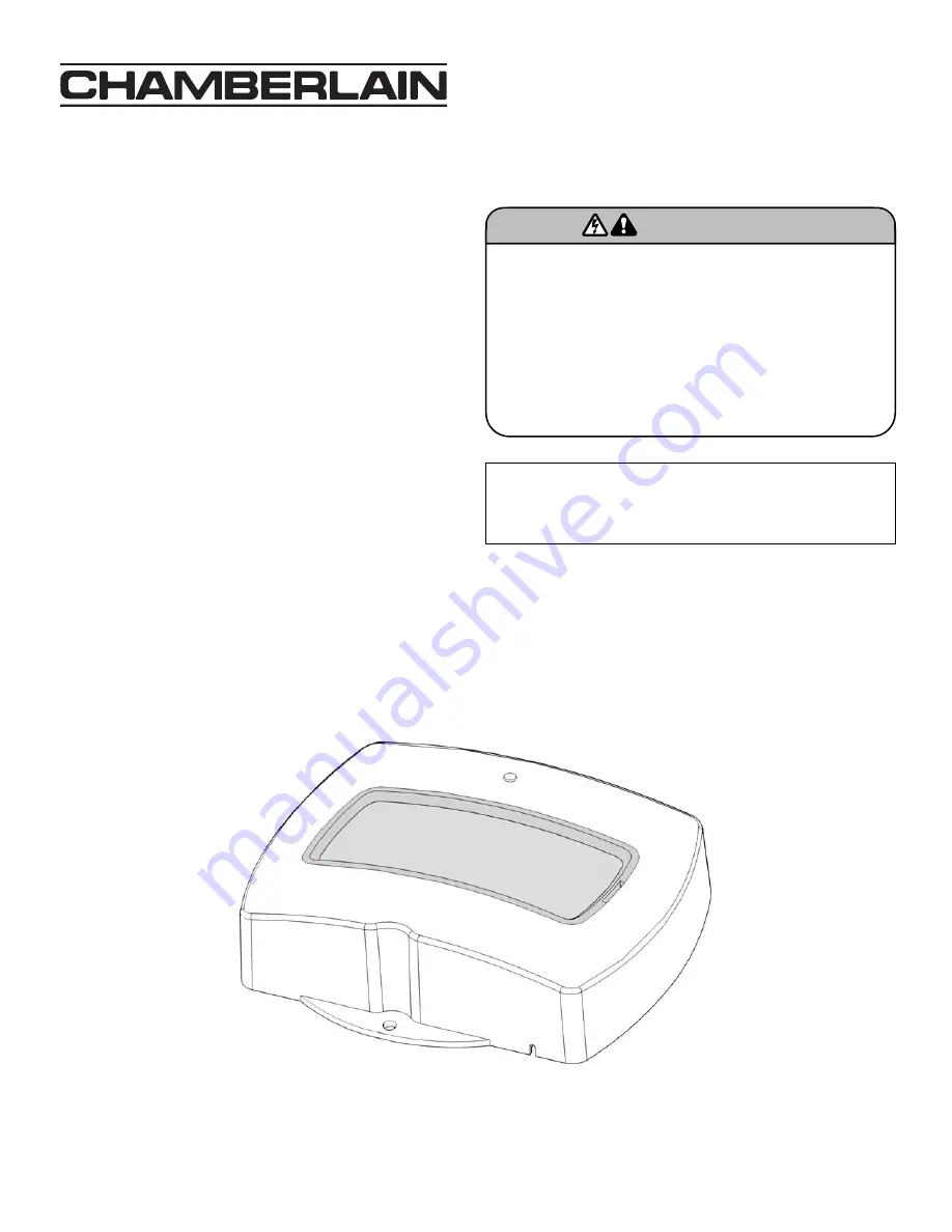 Chamberlain TRICODE Quick Start Manual Download Page 1