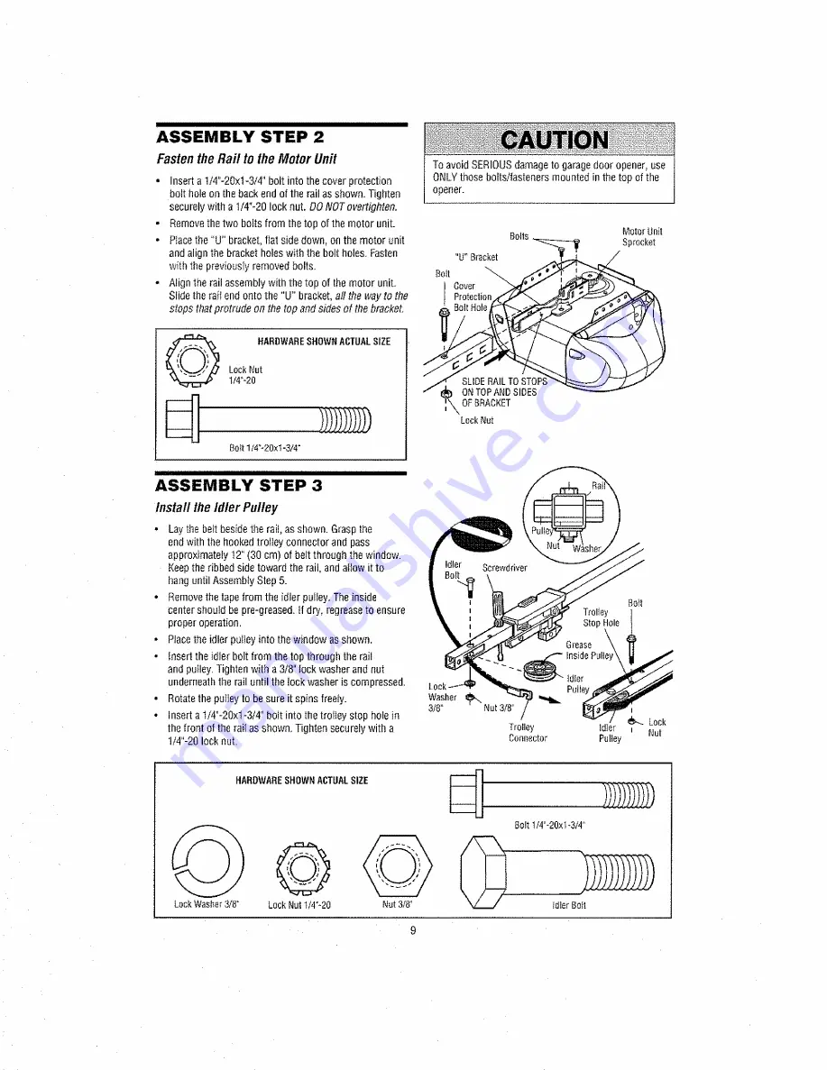 Chamberlain Whisper Drive Security+ 248739 Owner'S Manual Download Page 9