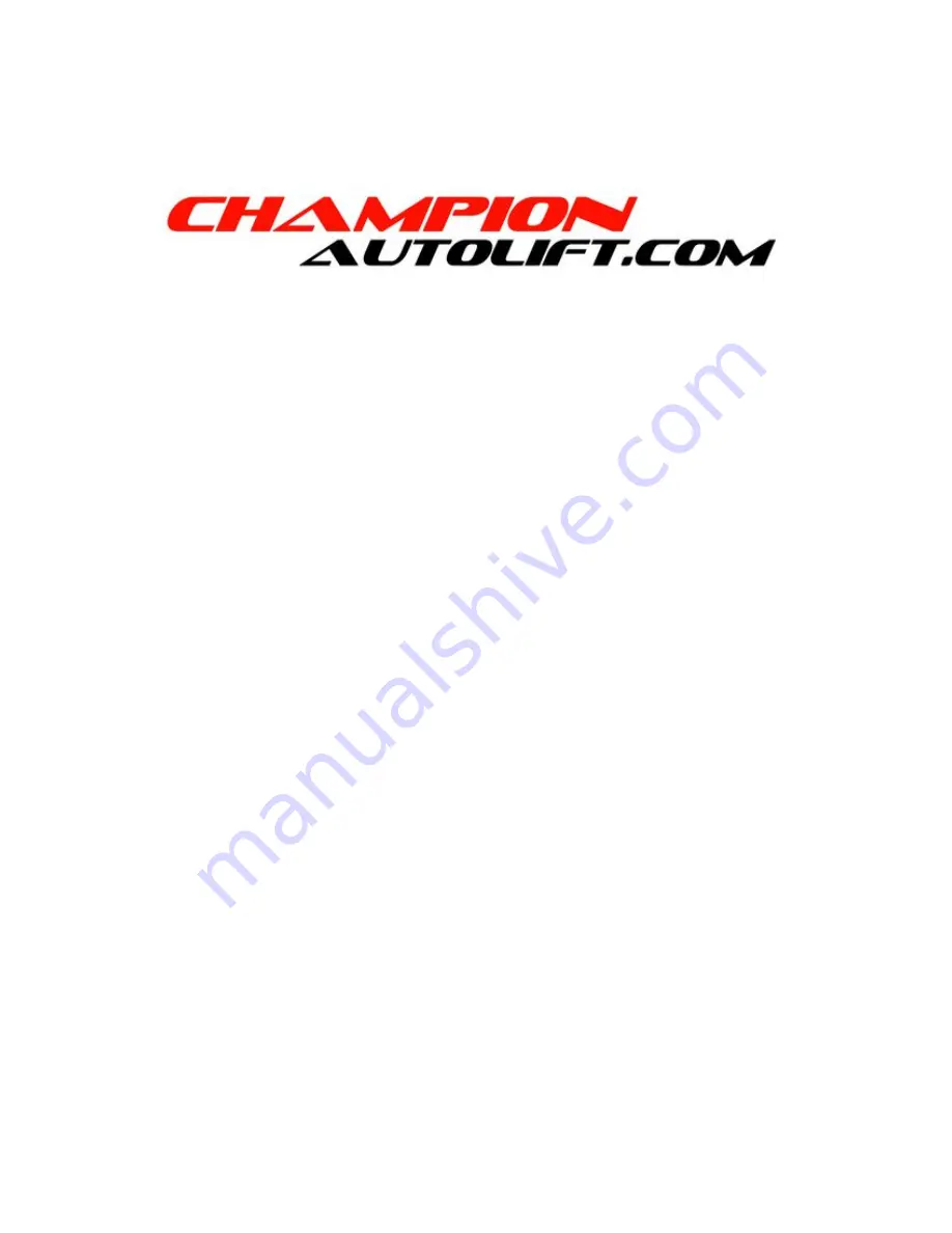 Champion Autolift FP8000 Installation Manual Download Page 14