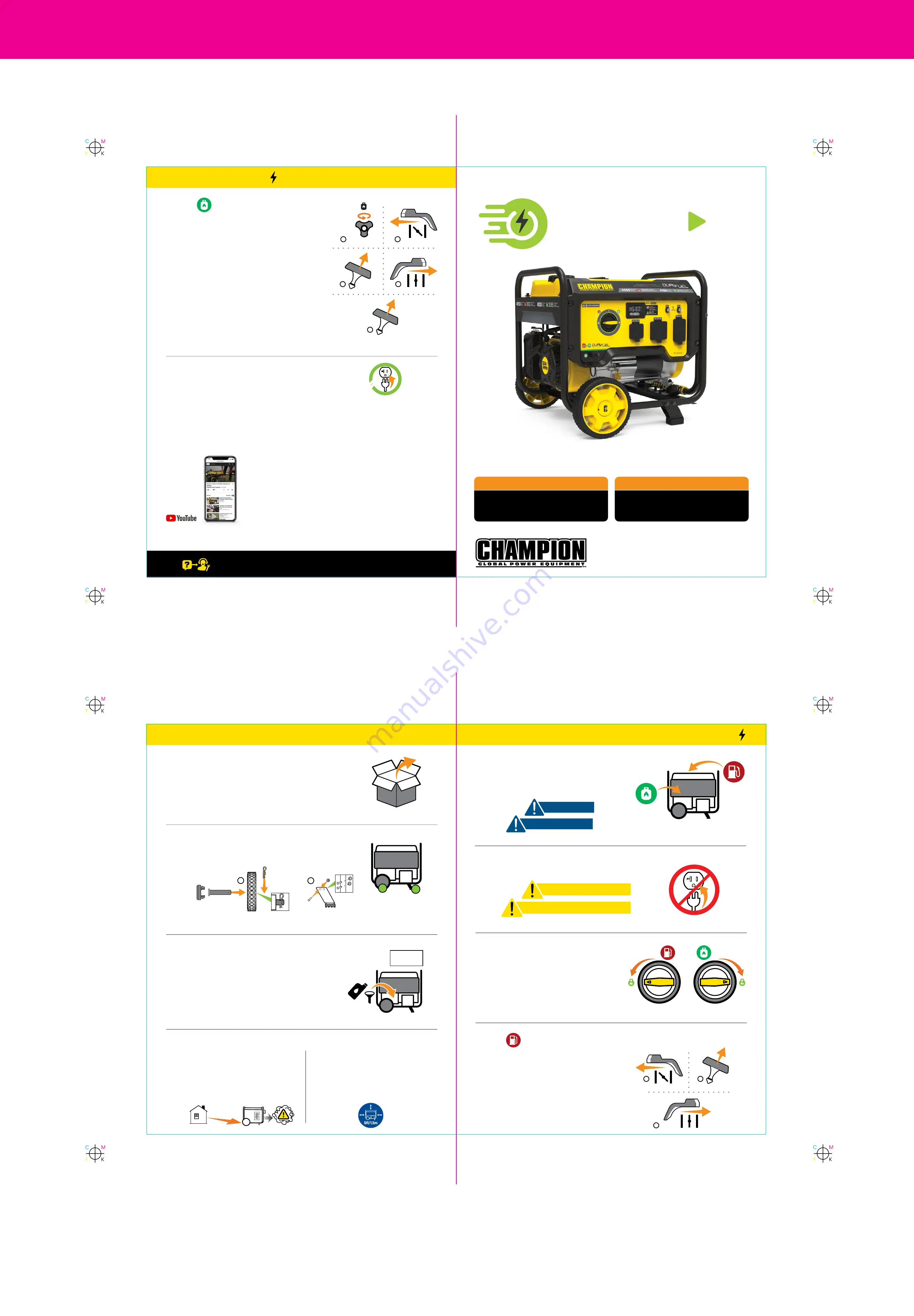 Champion Global Power Equipment 201076 Quick Start Manual Download Page 3