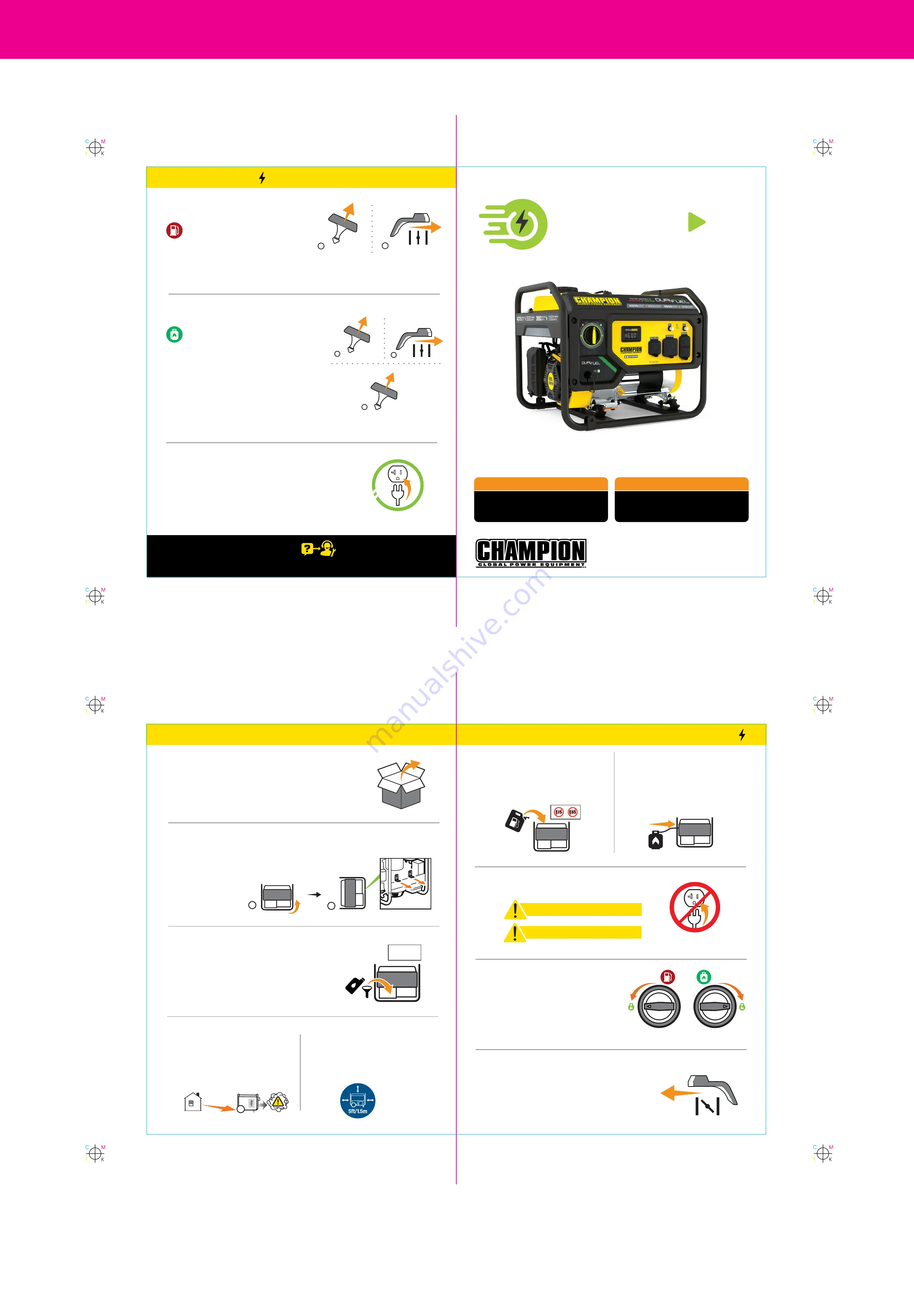 Champion Power Equipment 200965 Quick Start Manual Download Page 1