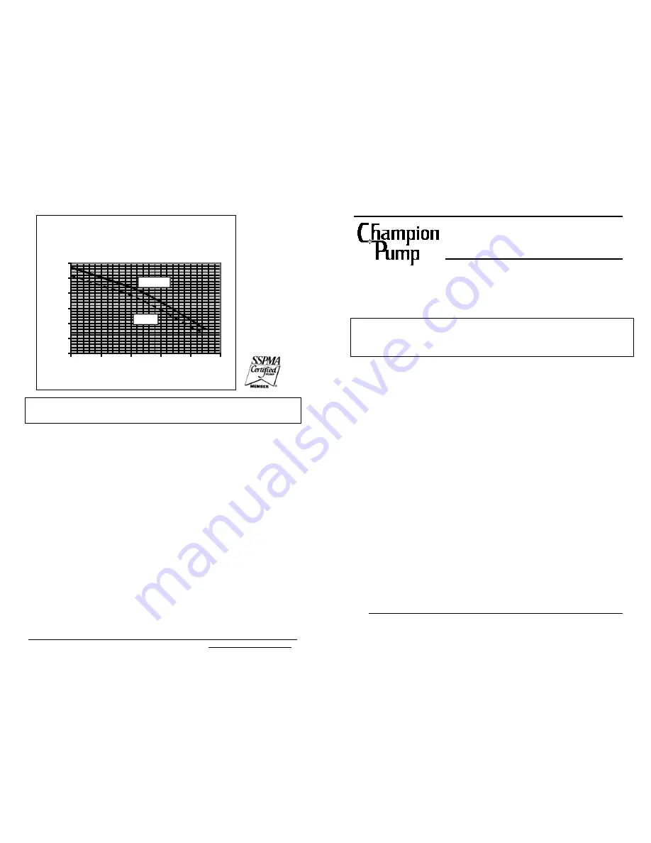 Champion Pump CPS5HT Installation And Operation Manual Download Page 1