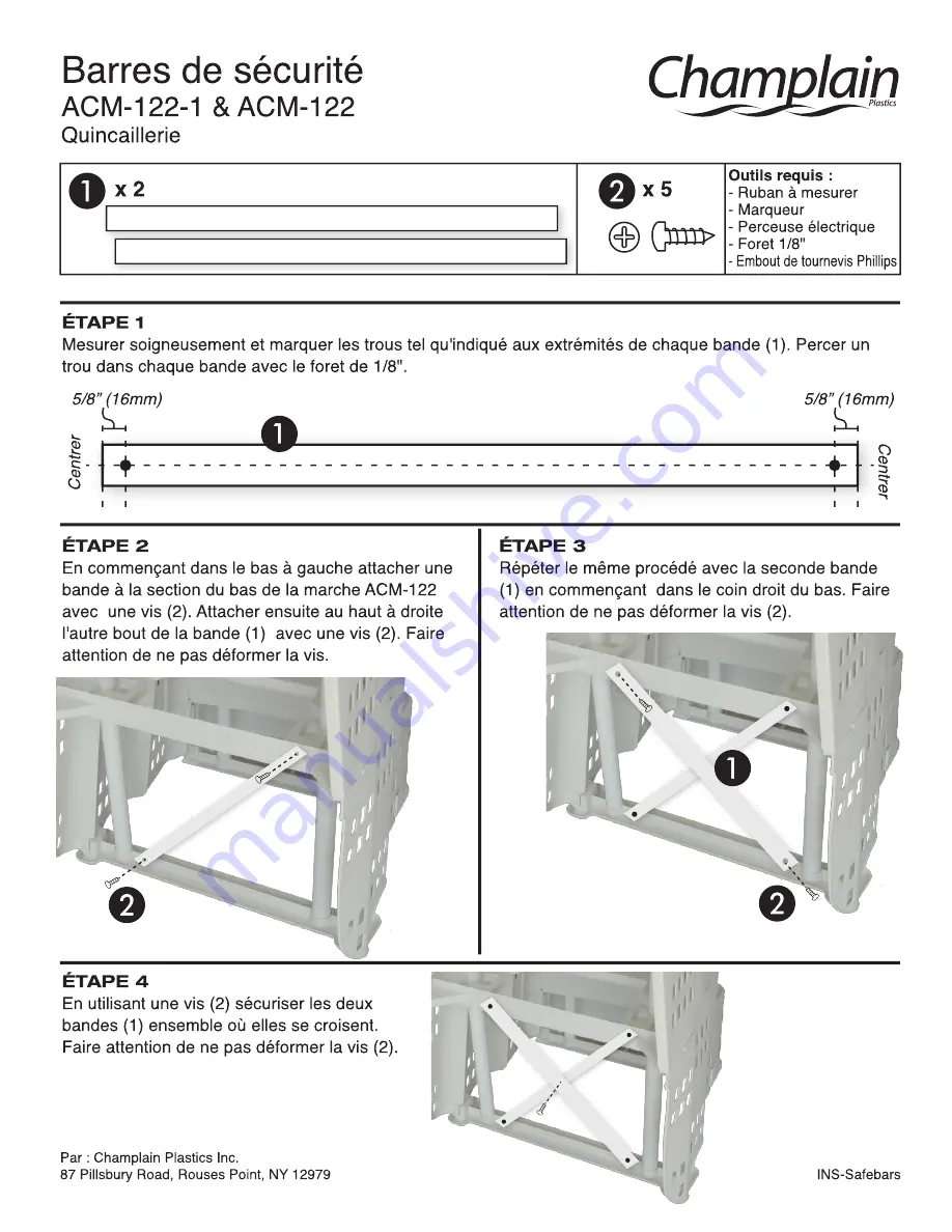 Champlain ACM-122 Quick Start Manual Download Page 7