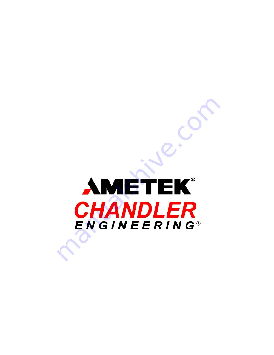 Chandler Engineering AMETEK 7200 Instruction Manual Download Page 1