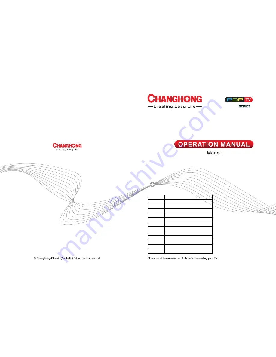 Changhong Electric 3d60c4000i Скачать руководство пользователя страница 1