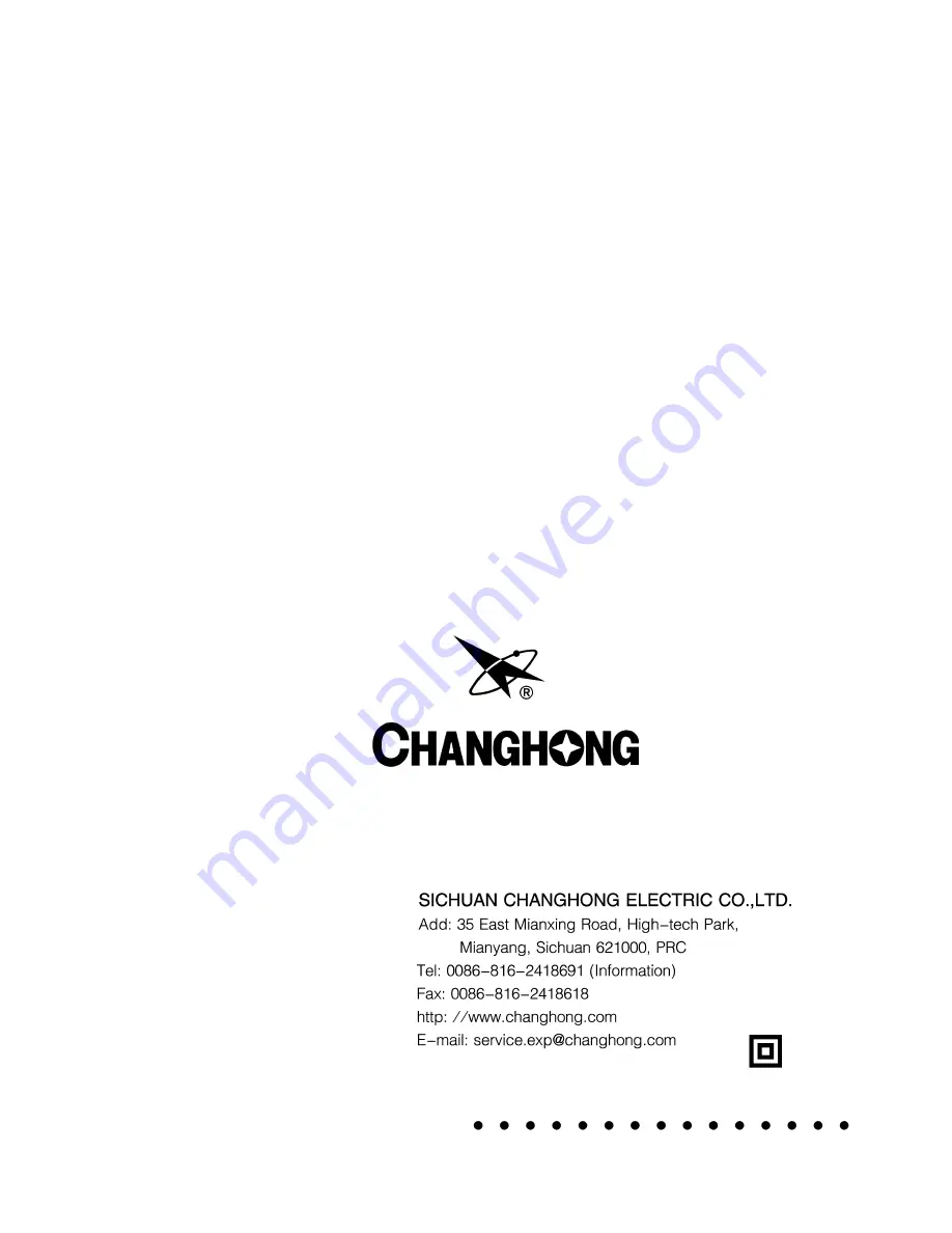 Changhong Electric H2939 Instruction Manual Download Page 16