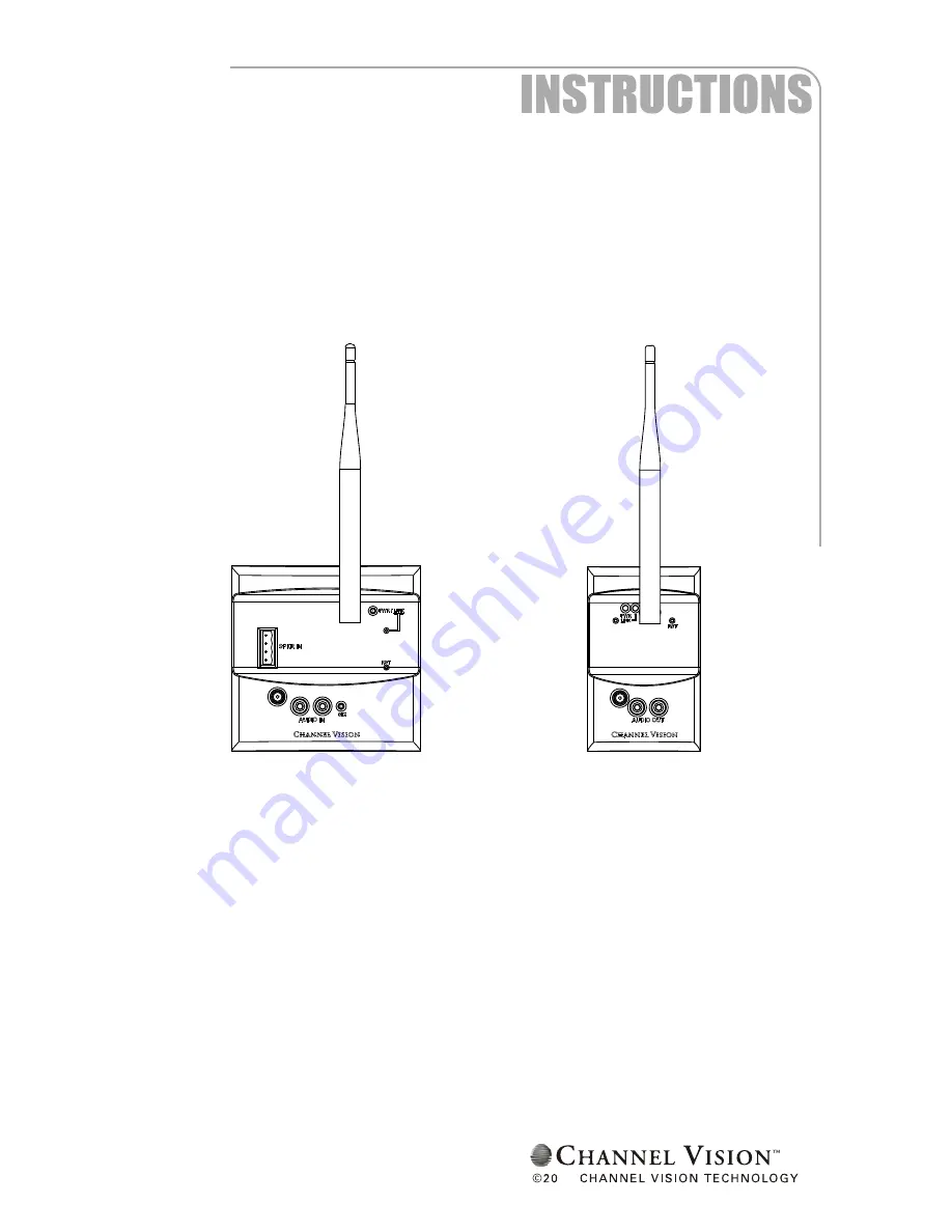 Channel Vision WA-320 Скачать руководство пользователя страница 1