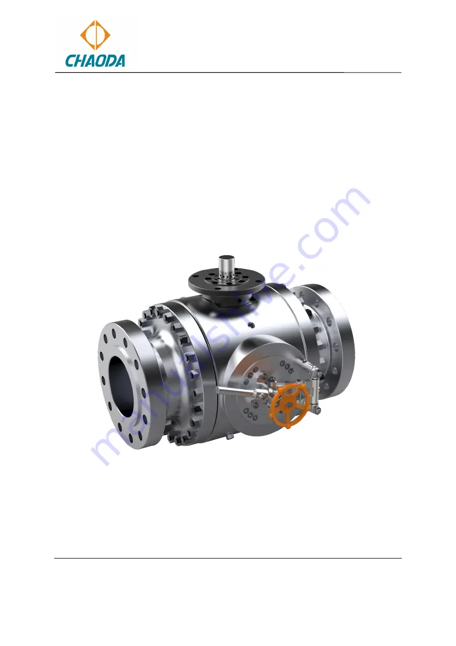 CHAODA Pigging Ball Valve Скачать руководство пользователя страница 1