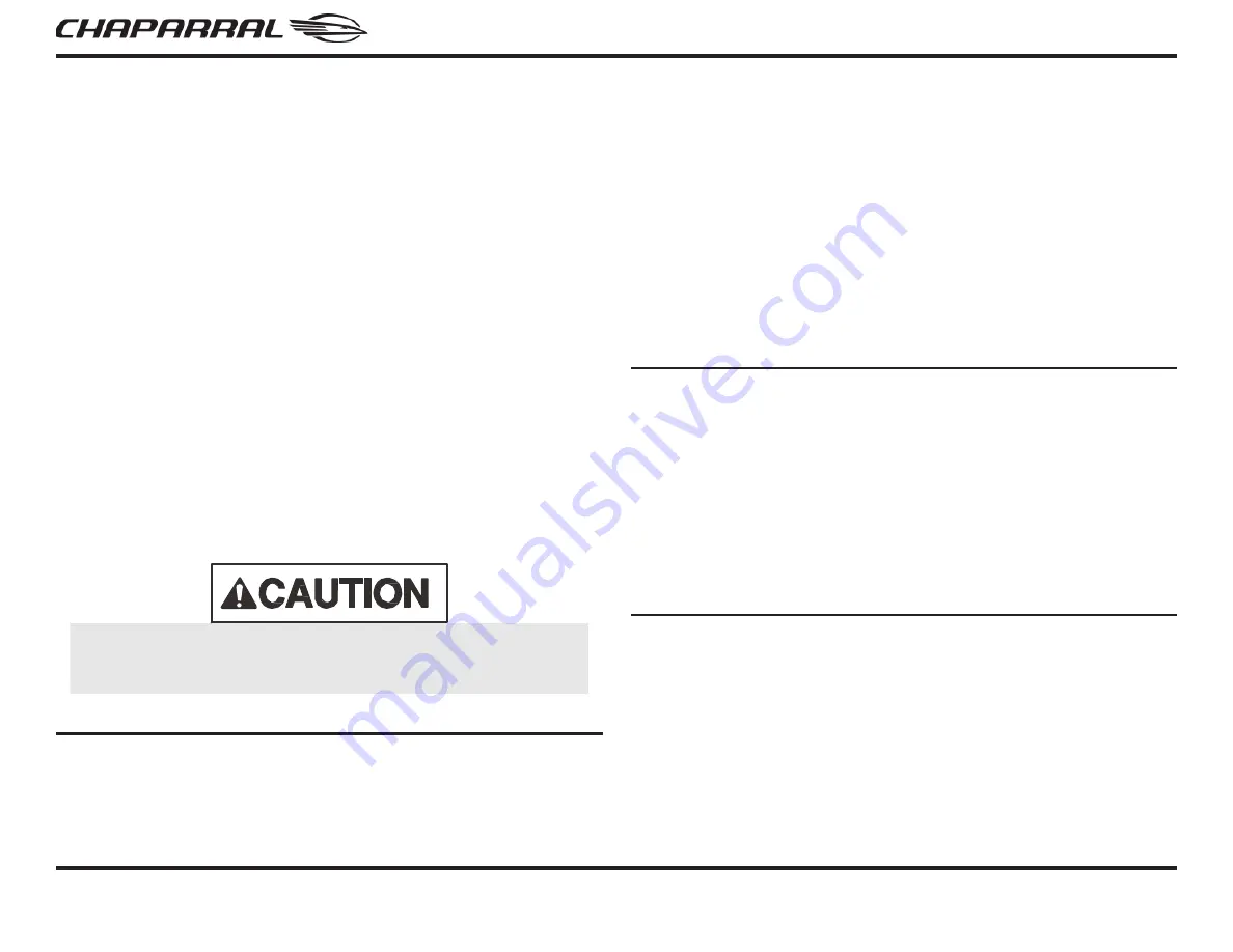 Chaparral 18 H20 Ski & Fish Owner'S/Operator'S Manual Download Page 39