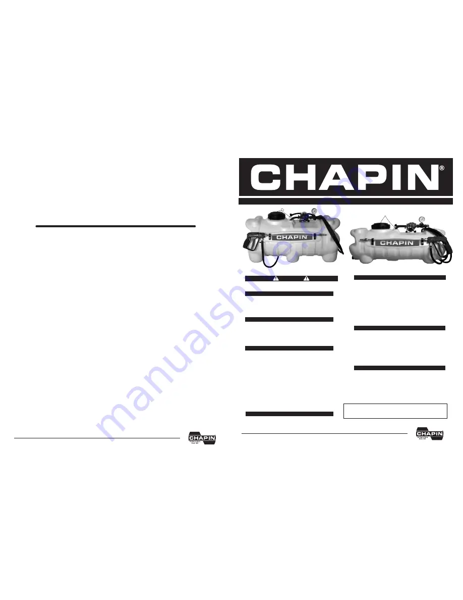 Chapin 97500 Assembly And Operation Instructions Manual Download Page 1