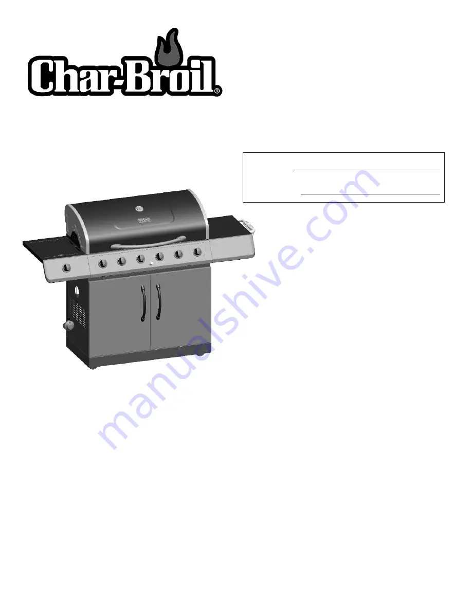 Char-Broil 463234312 Product Manual Download Page 1