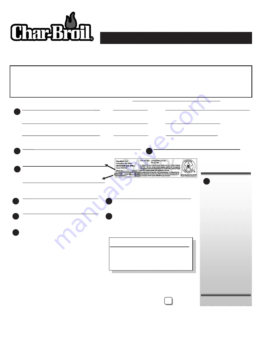 Char-Broil 463234312 Product Manual Download Page 31