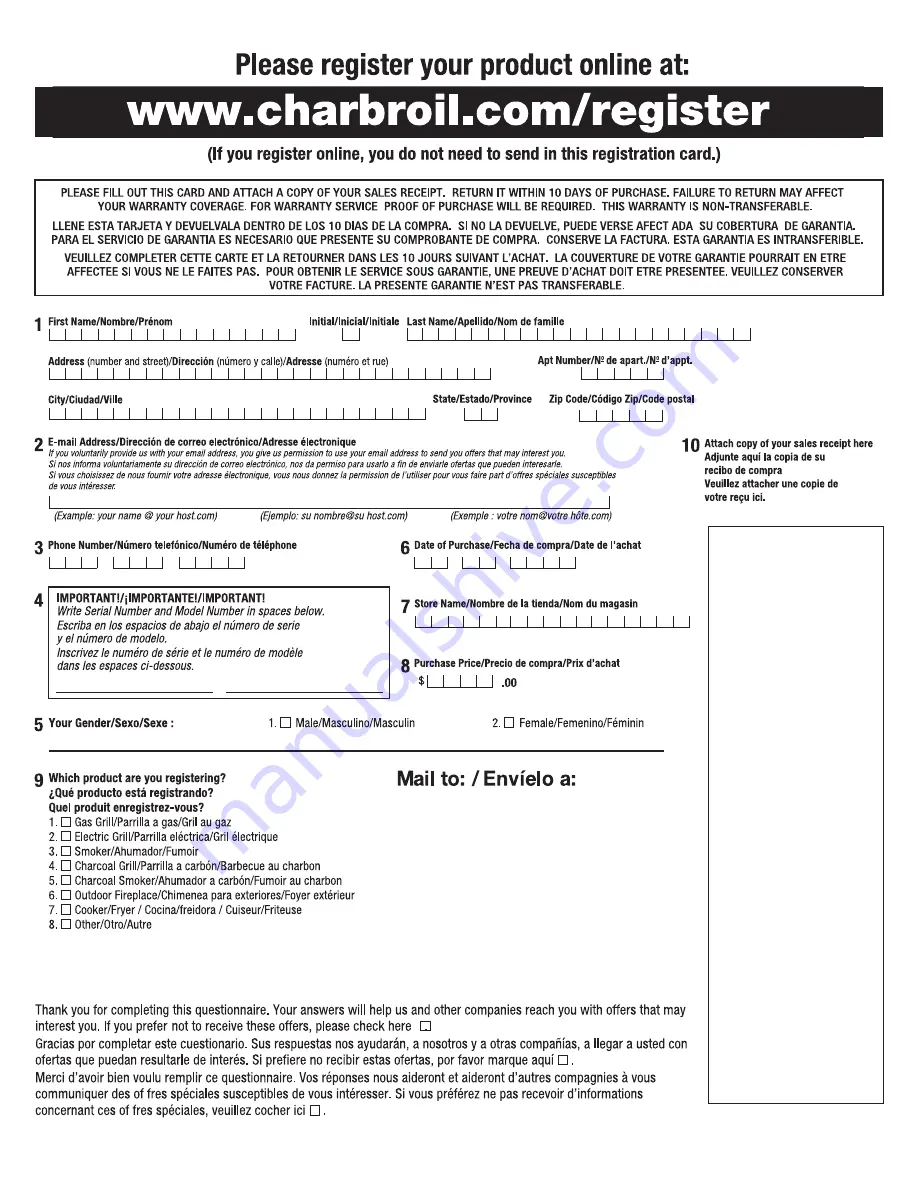 Char-Broil 463263110 Product Manual Download Page 31