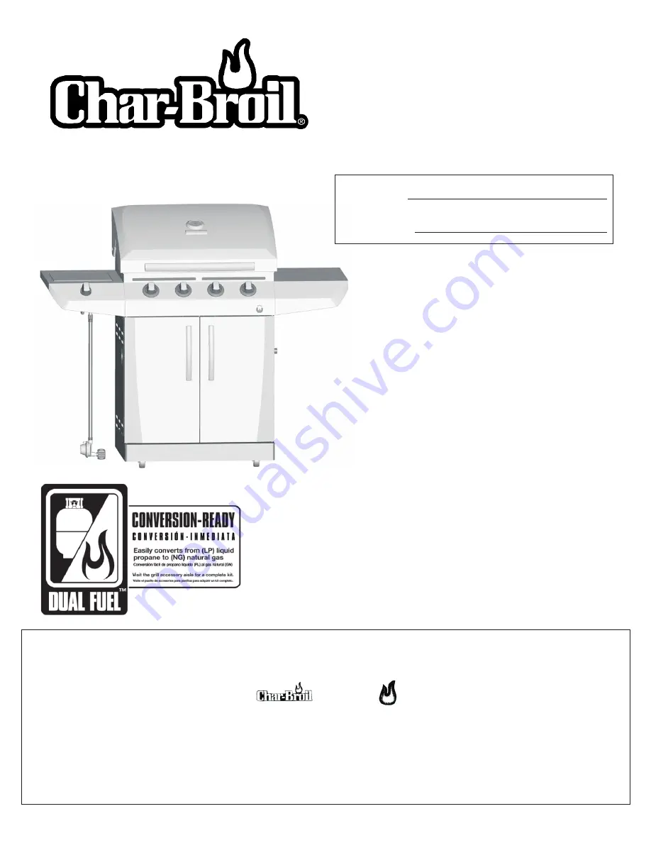 Char-Broil 463270309 Скачать руководство пользователя страница 1