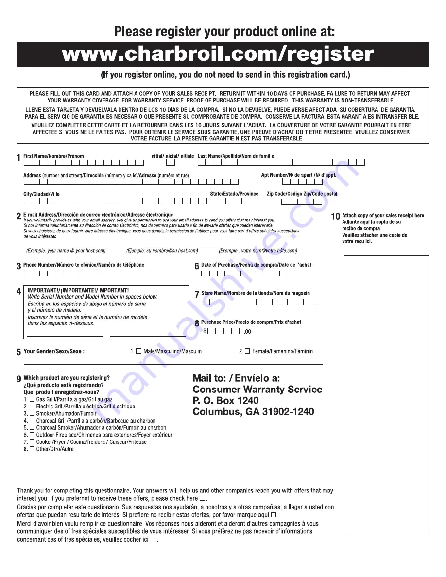 Char-Broil 463270309 Product Manual Download Page 31