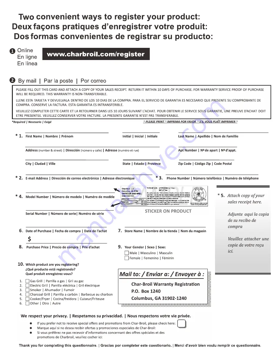 Char-Broil 463349917 Product Manual Download Page 51