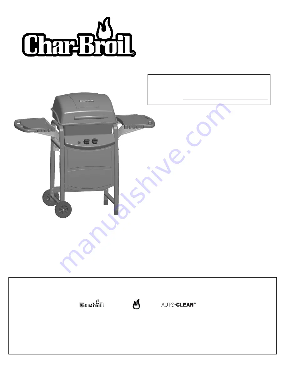 Char-Broil 463620410 Product Manual Download Page 1