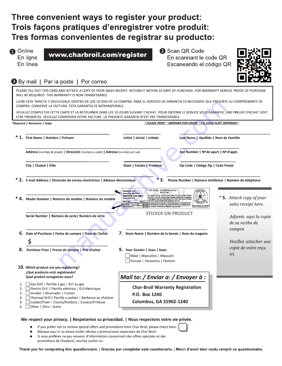 Char-Broil 463724512 Product Manual Download Page 51