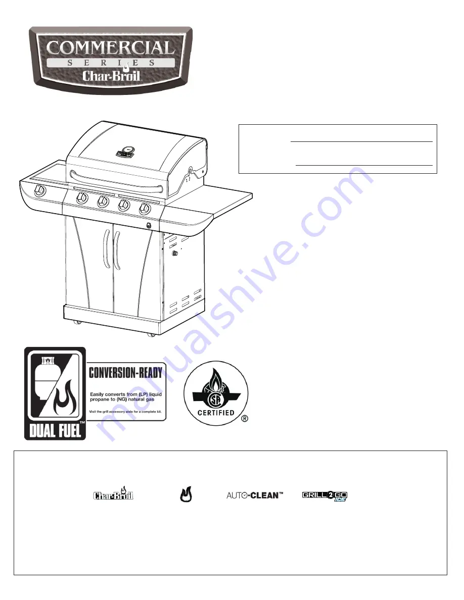 Char-Broil 466247010 Скачать руководство пользователя страница 1