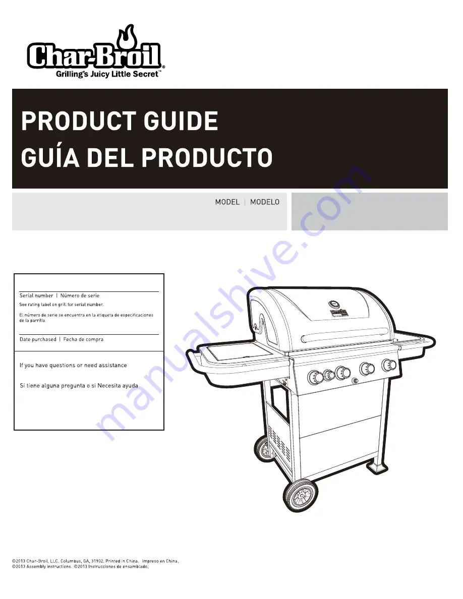 Char-Broil C-69G5 Product Manual Download Page 1