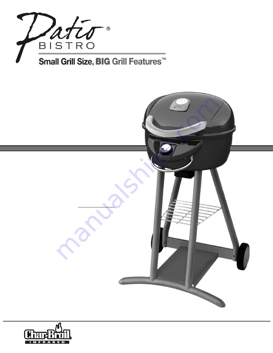 Char-Broil Patio Bistro 10601514 Assembly Manual Download Page 1