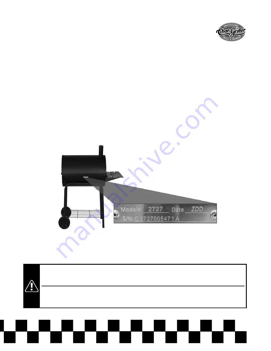 Char-Griller Patio Pro 1515 Owner'S Manual Download Page 40