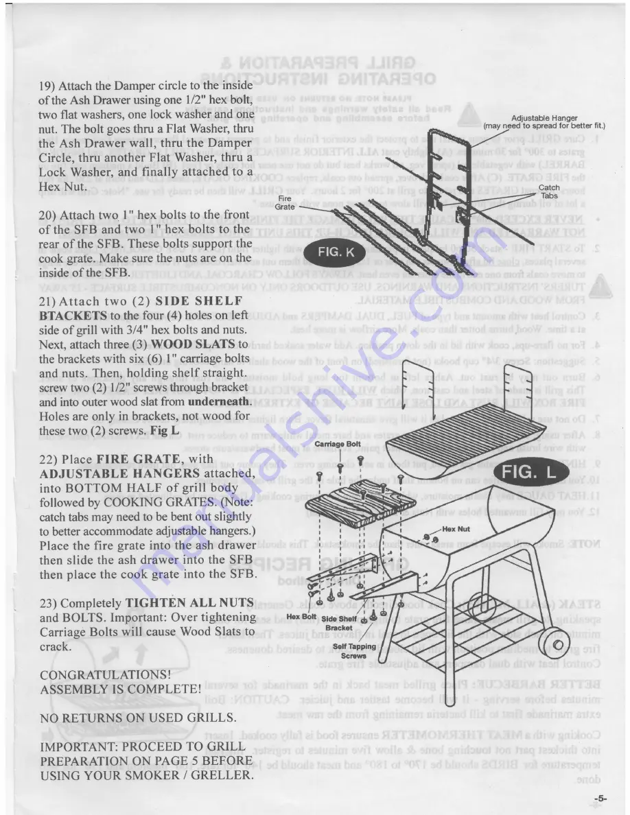 Char-Griller Smokin Pro 1244 Owner'S Manual Download Page 5