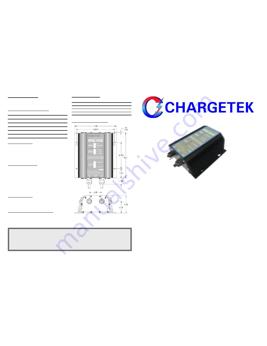 Chargetek RTIC-1120-WP Скачать руководство пользователя страница 1