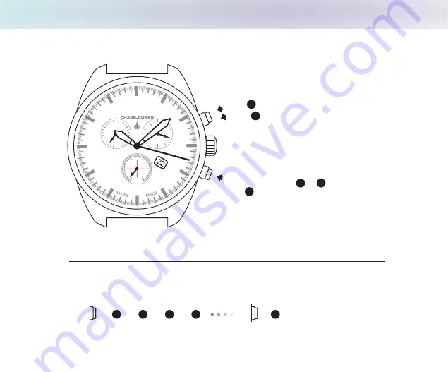 Chase-durer WARHAWK CHRONOGRAPH Operation Manual Download Page 4