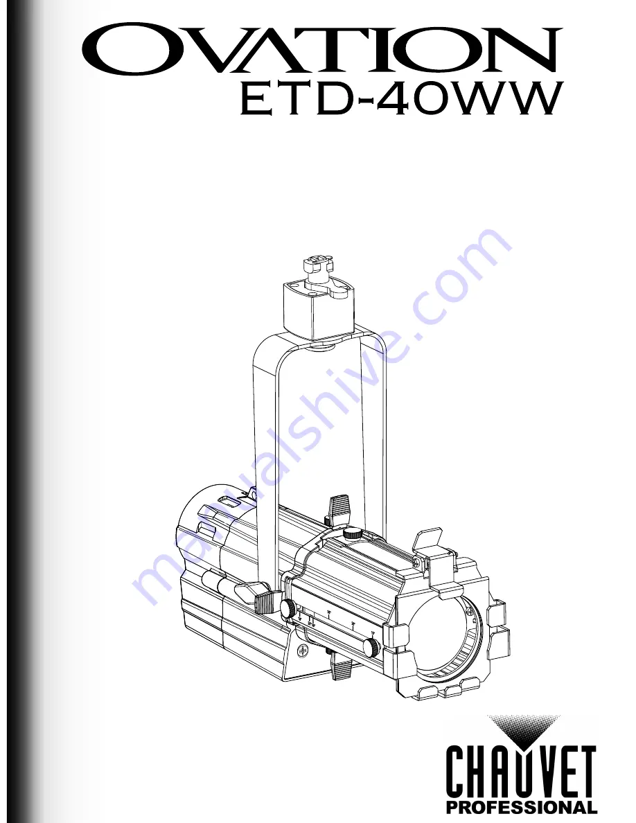 Chauvet Professional Ovation ETD-40WW Quick Reference Manual Download Page 1