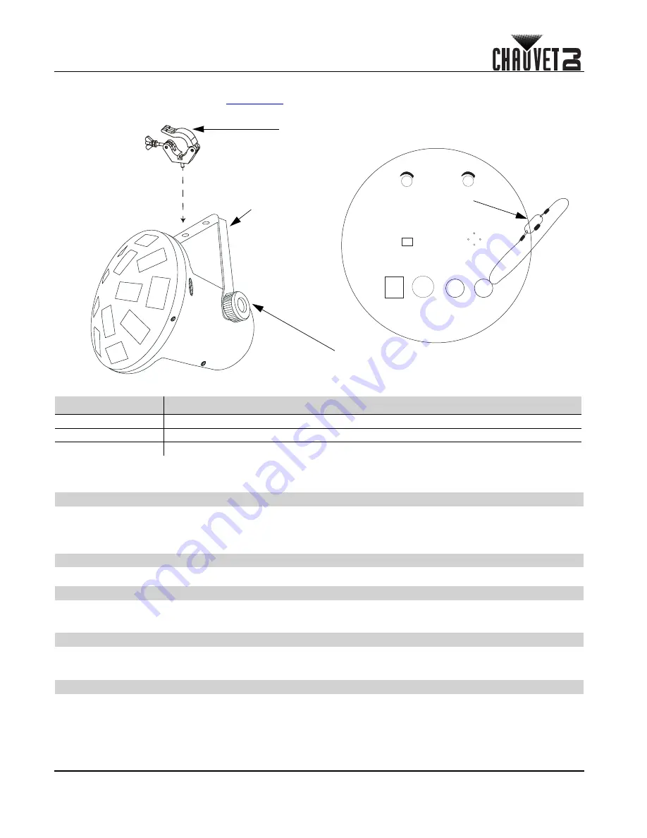 Chauvet LED Mushroom Скачать руководство пользователя страница 4