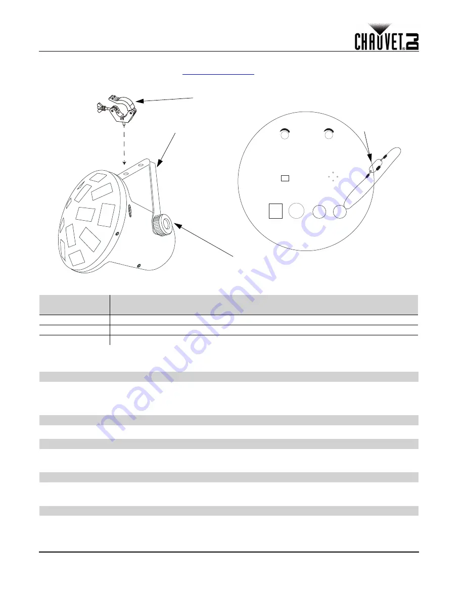 Chauvet LED Mushroom Скачать руководство пользователя страница 12