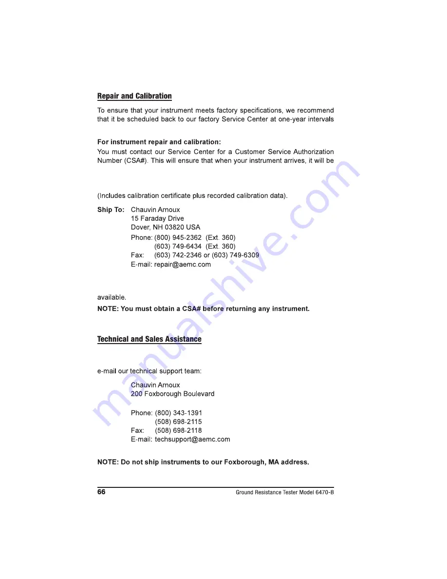 Chauvin Arnoux AEMC Instruments 2135.01 User Manual Download Page 67