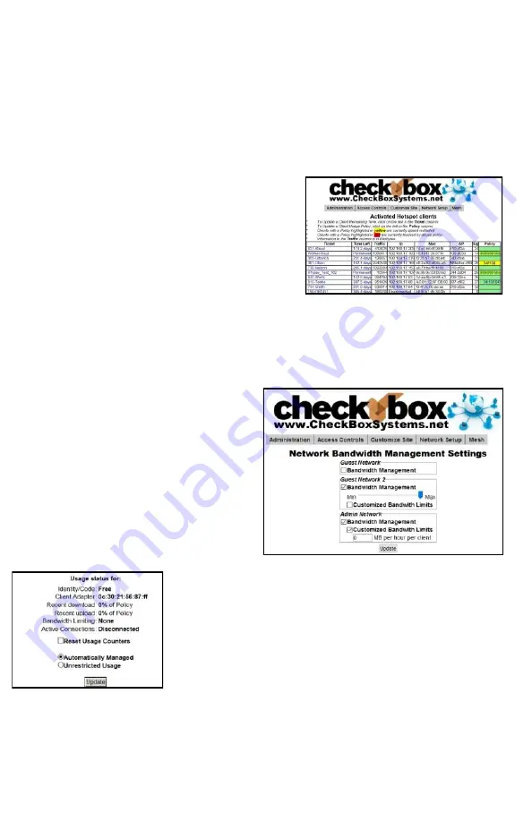 Check box Wireless Hotspots HSv210 Setup & User Manual Download Page 20