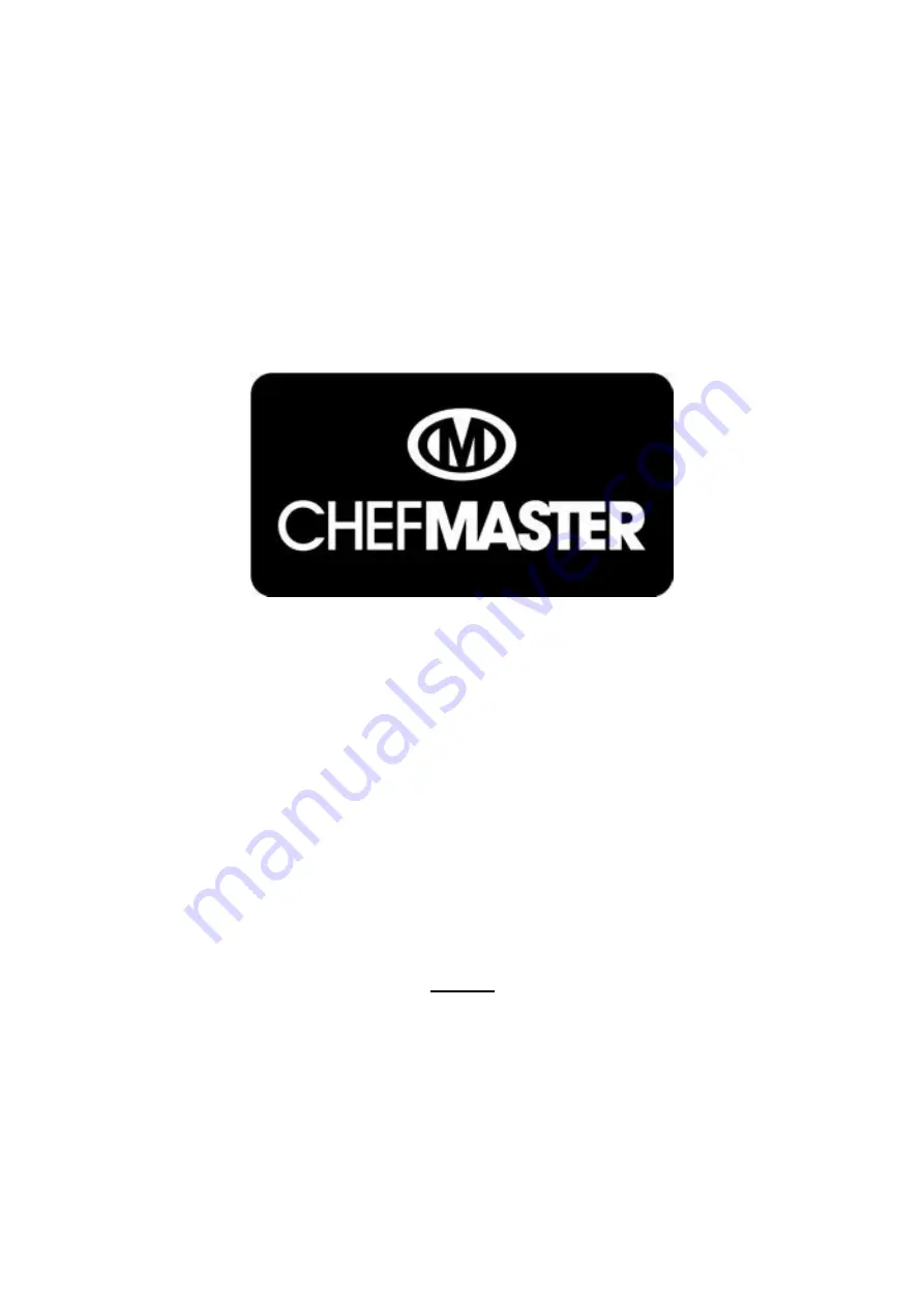 ChefMaster HEA774 Instruction Manual Download Page 1