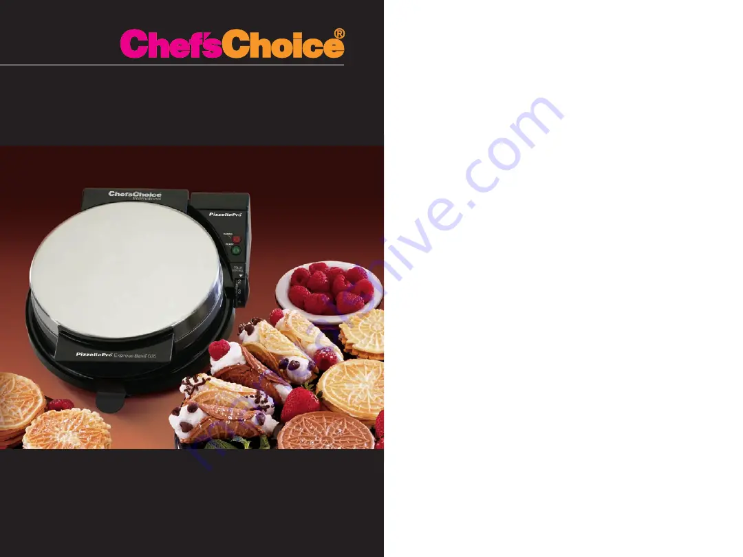 Chef's Choice PizzellePro Express Bake 835 Скачать руководство пользователя страница 1