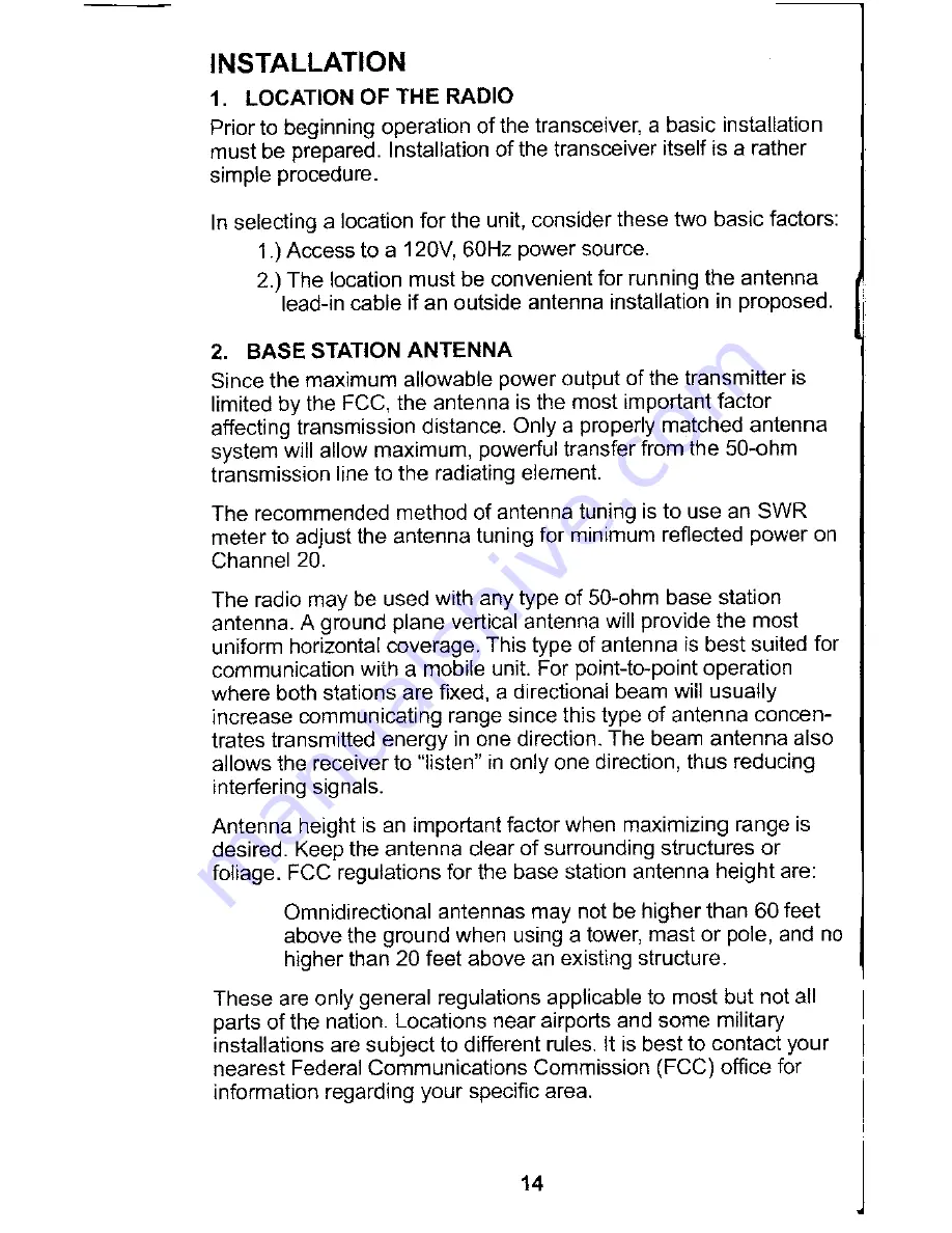 Cherokee CBS-500 Operating Instructions Manual Download Page 16