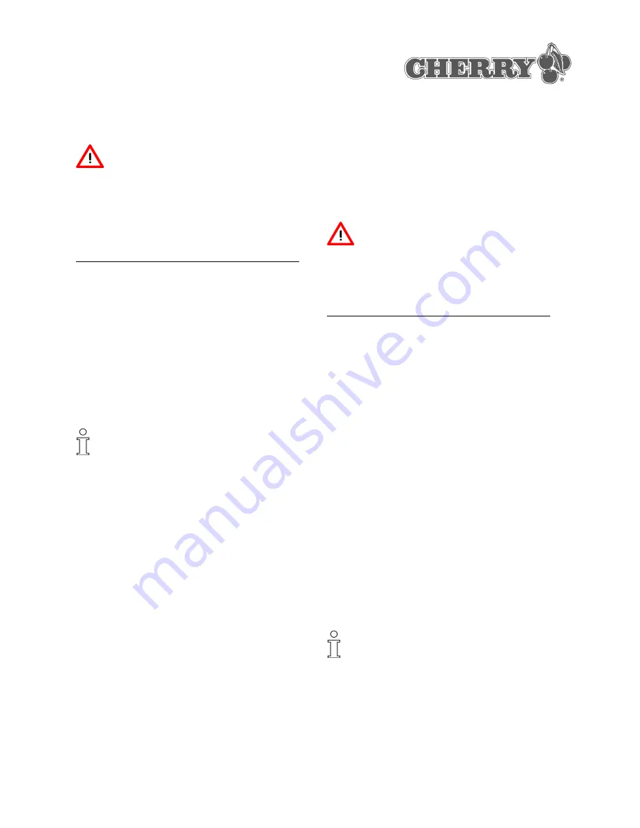 Cherry FingerTIP ID Board G83-14000 Brief User'S Manual Download Page 6