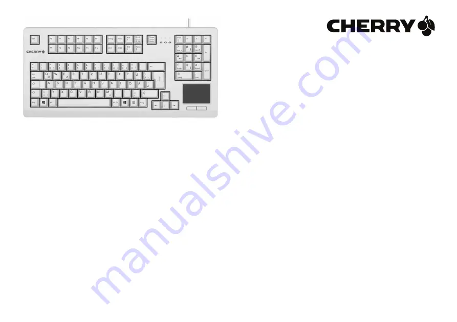 Cherry G80-11900 Скачать руководство пользователя страница 1