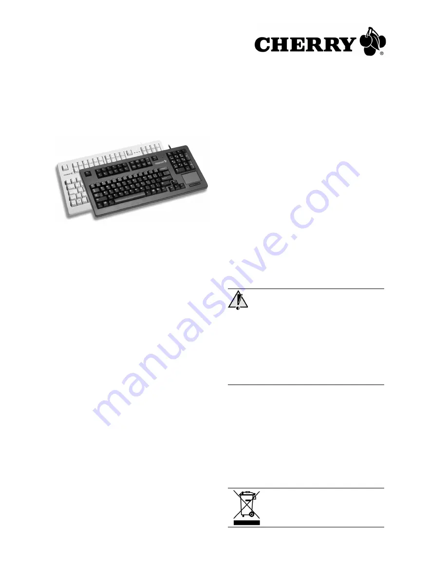 Cherry MX 11900 Instructions Manual Download Page 3