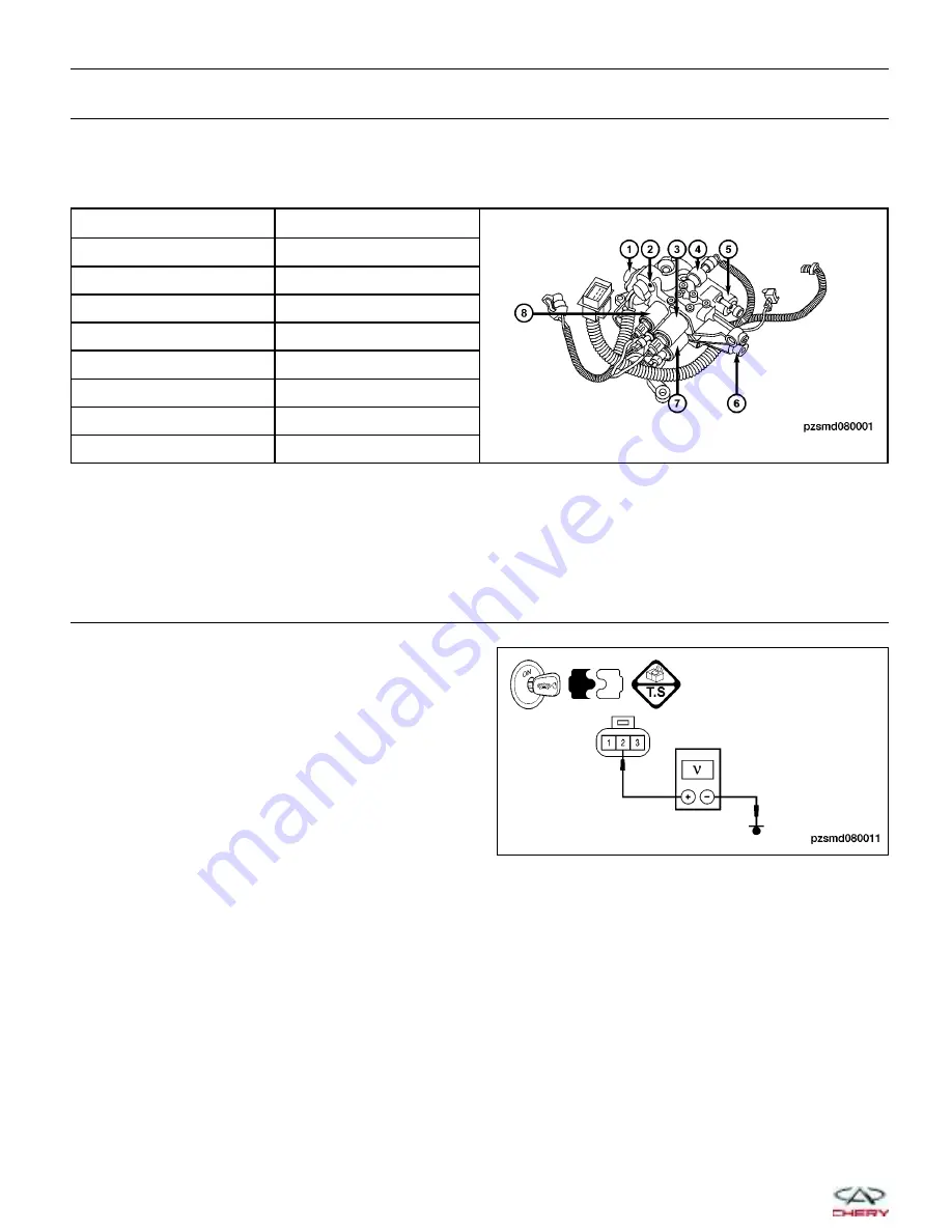 Chery A1 2009 Service Manual Download Page 458