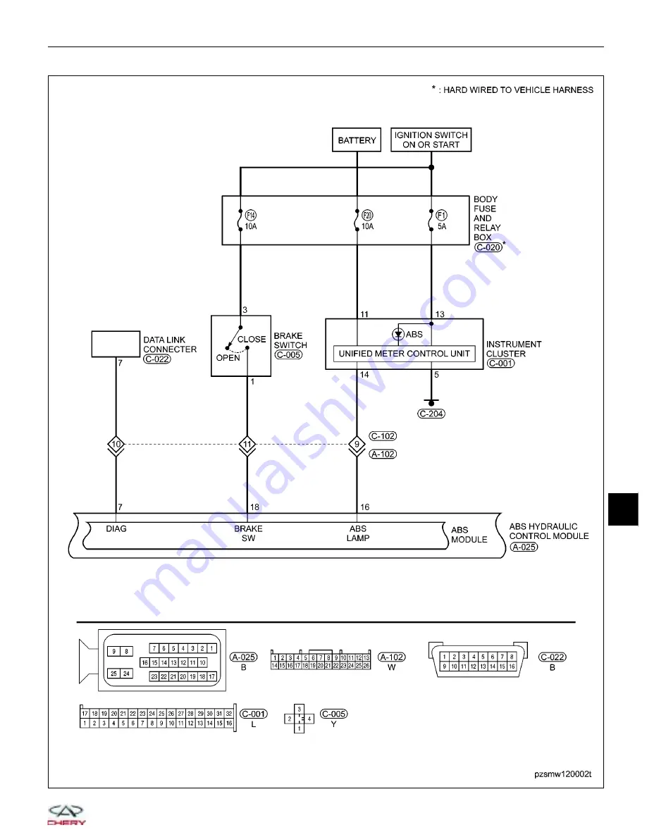 Chery A1 2009 Service Manual Download Page 619