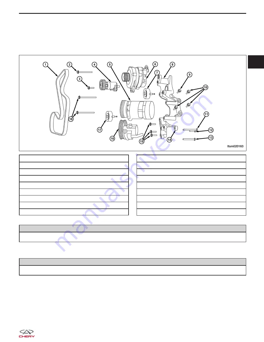 Chery Tiggo 2009 Service Manual Download Page 46