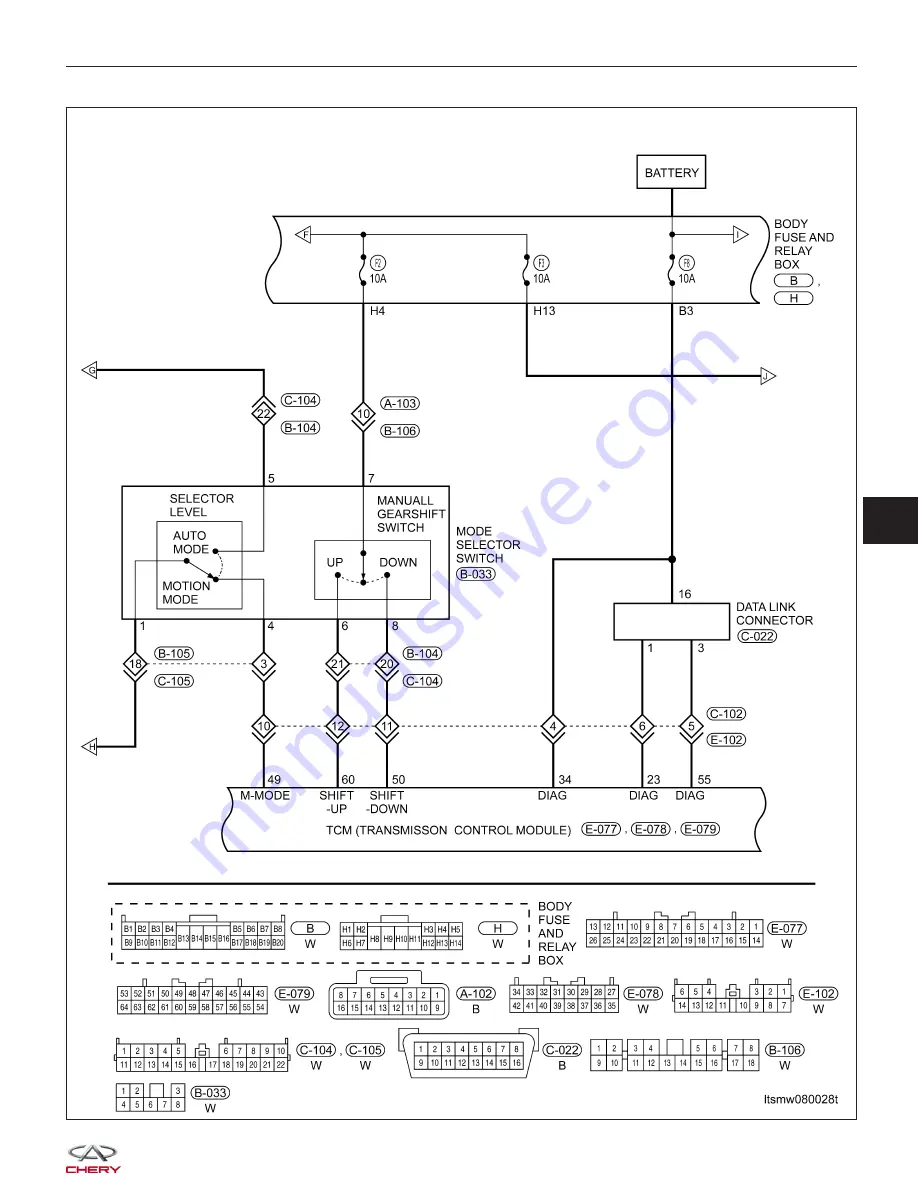 Chery Tiggo 2009 Service Manual Download Page 1098